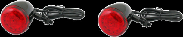 Custom Dynamics Gloss  Black Complete ProBeam Solid Red Universal Turn Signal