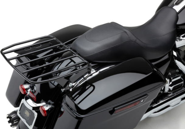 Cobra Black Detachable Flat Luggage Bag Rack for Harley-Davidson Touring 09-20