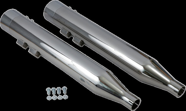 Bassani Chrome DNT 4" Rear Slip on Mufflers for 95-16 Harley Touring FLHX FLHR