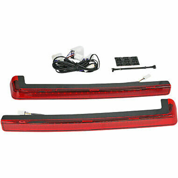 Custom Dynamics Black Probeam LED Light Tour Pak Arms Red for Harley Davidson