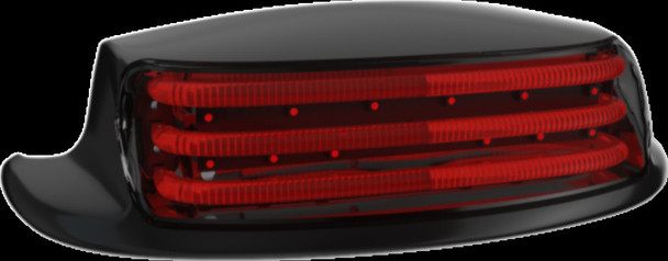 Custom Dynamics Gloss Black ProBeam Fender Tip Light Red for Harley Touring