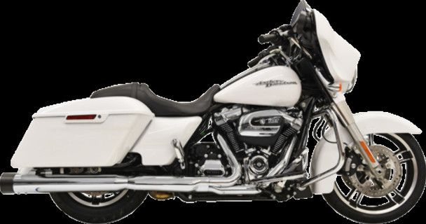Bassani DNT Chrome 4" Round Slip on Exhaust Mufflers 17-19 Harley Touring FLHX