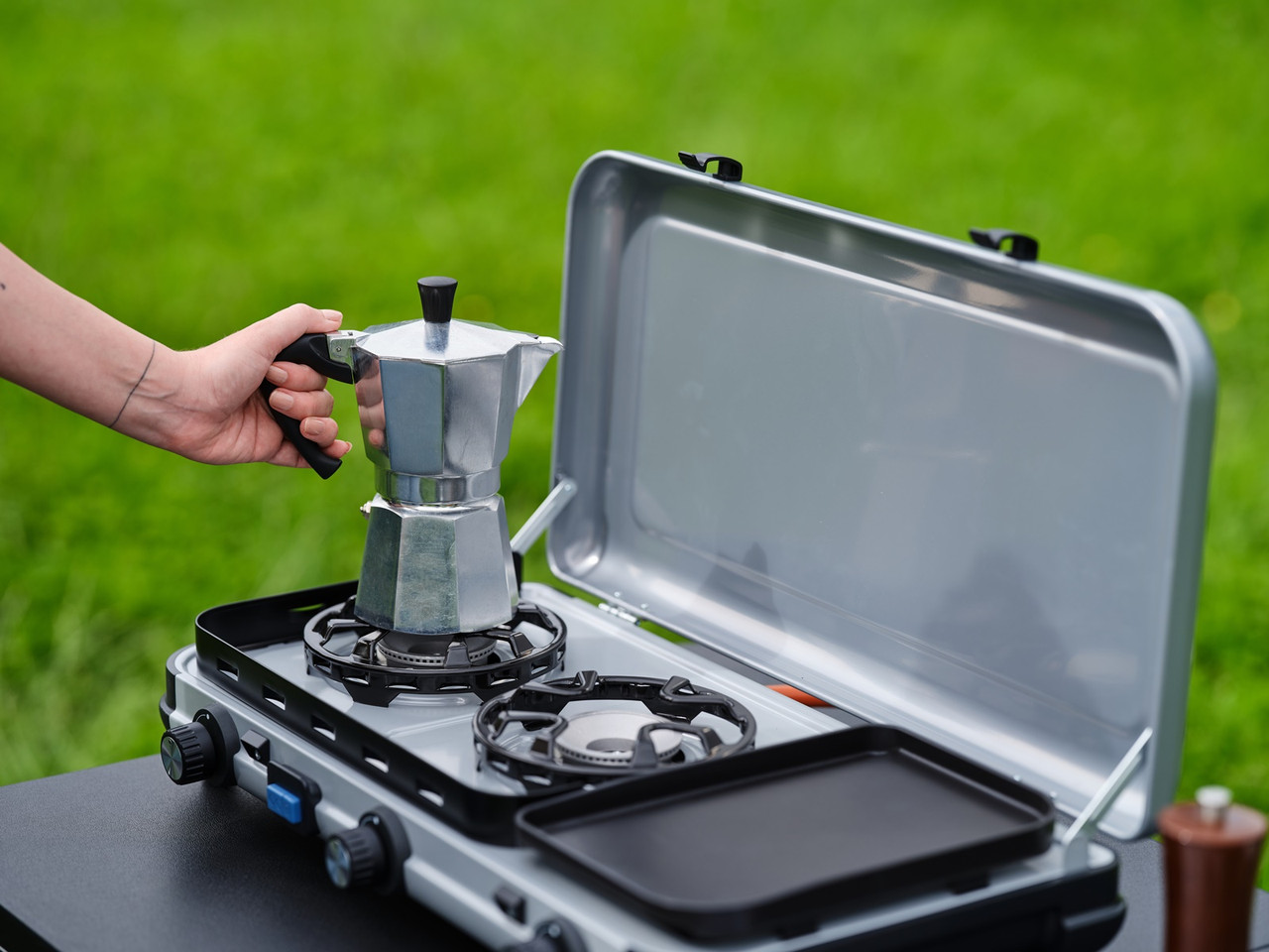 Grill Double Portable Gas Stove DUAL COMPACT GRILL Double Camping