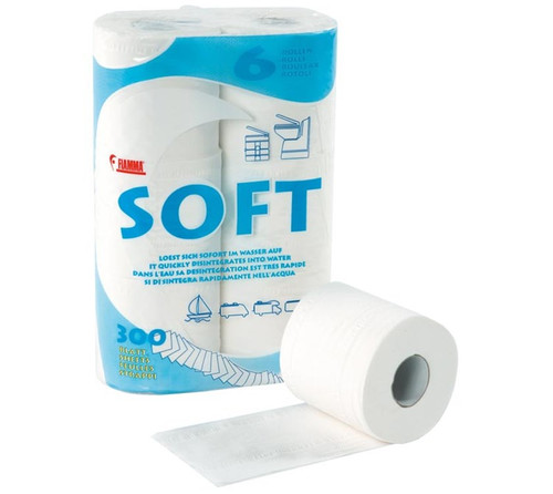 Fiamma Soft 6 Pack Toilet Rolls (Quick dissolving)