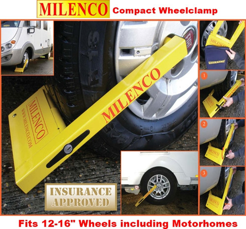 Milenco Compact  Wheel Clamp - Insurance Approved