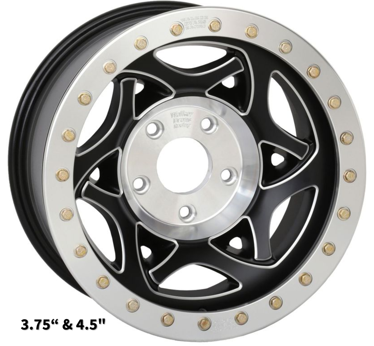 Walker Evans Racing Beadlock Wheels | Legend II | 17x8.5 | Satin Black w.  Accents | Aluminum