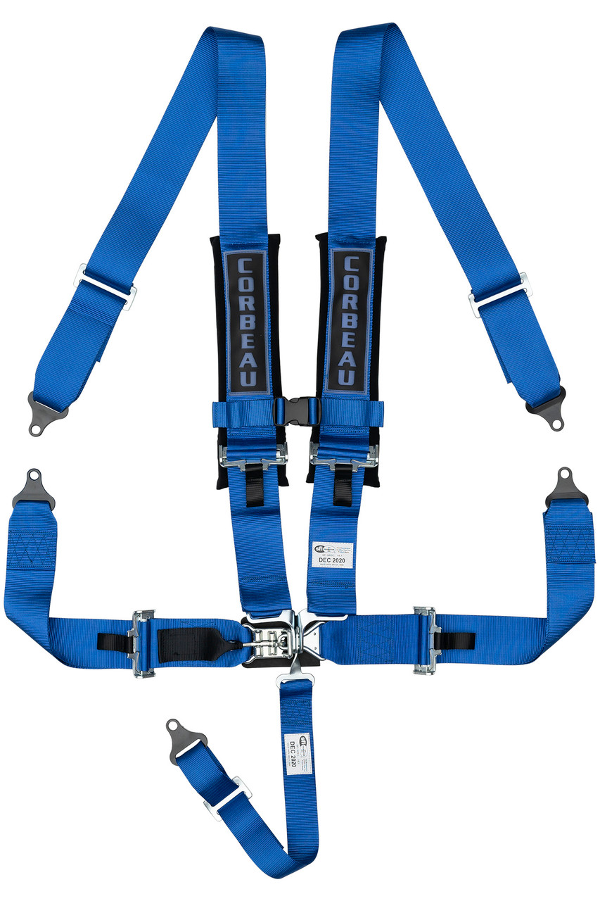 3-Inch 5-Point Harness Belts Latch Link Blue
