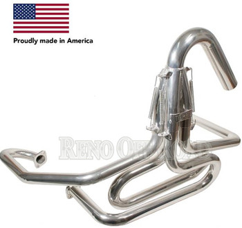 Competition Off-Road VW Exhaust | 1-1/2" Tube | w. U-Bend Stinger | Ceramic Coated