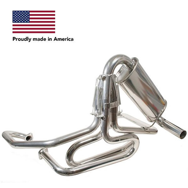 VW Ceramic Coated Off Road Exhaust | 1-1/2 or 1-5/8" Tube | w. U-Bend Collector