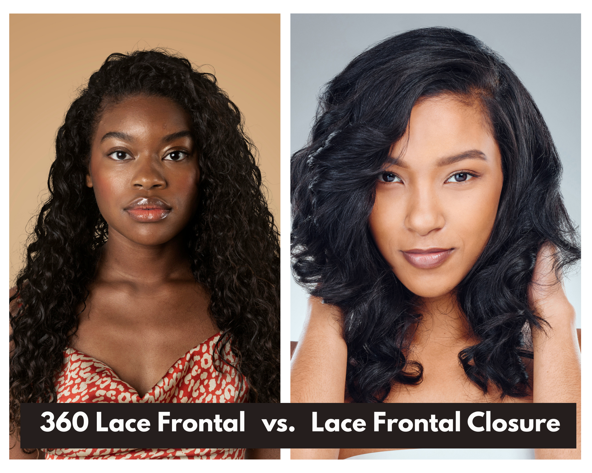 360 lace front wig vs standard lace front wig comparison side by side