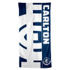 Official Carlton Beach Towel by Licensing Essentials, a 75x150cm cotton towel with logo.