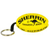 A 6cm squishy yellow Sherrin Football Keyring.