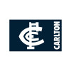 Medium 300x500mm Carlton Monogram Flag with stick by Lombard.