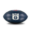 Side 4 of the Carlton 'First 18' retro football by Sherrin (Size 3).