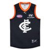Front view of the PUMA Youth Carlton Respects Guernsey.