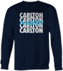 Front view of the Carlton Adult 'Baggers Crew sweatshirt by PlayCorp.