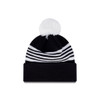 Side view of the Carlton New Era Heritage Knit beanie.