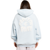 Back view of the Carlton Womens Powder Blue Puff Hood.