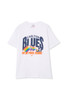 Front view of the Carlton AFLW Pride Unisex Tee by Cotton On.