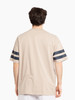 Back view of the Carlton Mens Multi Logo Tee in Stone. Back view of the Carlton Mens Multi Logo Tee in Stone.