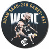 Official Carlton Adam Saad 200 Game commemorative badge.