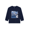 Front view of the 2025 Carlton Kids Carn Graphic Long Sleeve Tee by NAR.