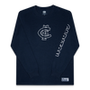 Flat lay of the Carlton Blueout Long Sleeve Tee by NAR.