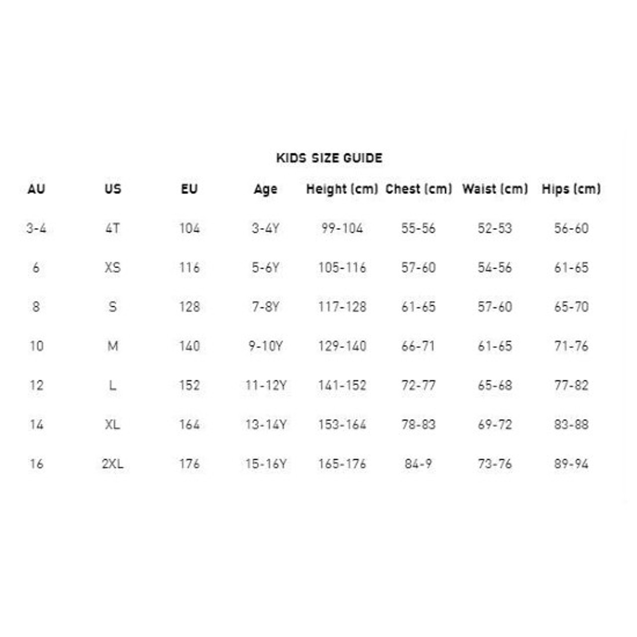 puma xl size chart