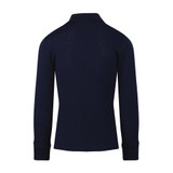 Back view of the long sleeve Carlton AFL/Hyundai Wool Guernsey by Woolmark.