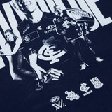 Close-up of the 'United by Navy Blue' AFLW Member Tote Bag.