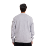 Back view of the Carlton Basic Grey Crew sweatshirt.