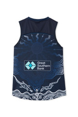 Front view of the 2024 Cotton On S9 Womens Indigenous Guernsey for Carlton AFLW.