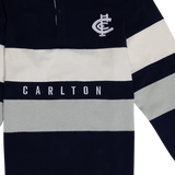 Back view of the 2025 Carlton Men's Paneled Rugby Top.