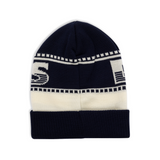 Side view of the 2025 Carlton Throwback Merino Wool Beanie by NAR.