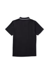 Back view of the 2025 Cotton On S10 Men's Media Polo for Carlton AFLW support.