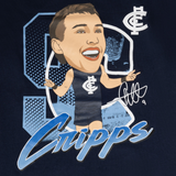 Back view showing Cripps name and number on the Youth Signature Tee.