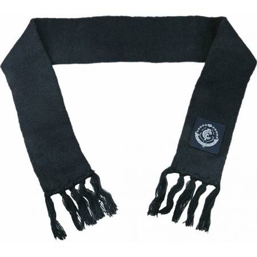 Carlton Infant Scarf by Sekem, a small navy and white acrylic knit scarf.