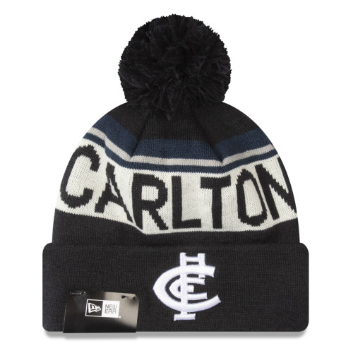 Carlton New Era Black on Black Cuff Knit Beanie - The Carlton Shop
