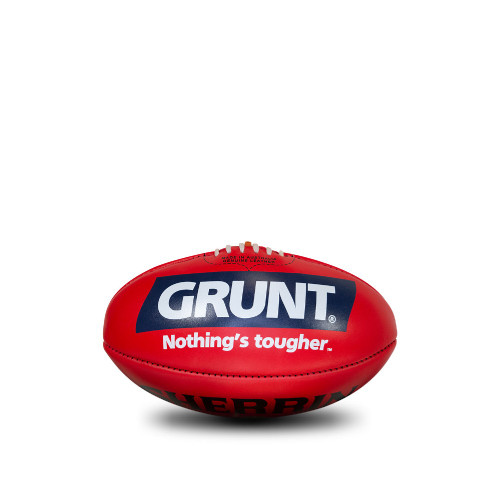 Side 1 of the 20cm Carlton Mini GRUNT Replica Football by Sherrin.