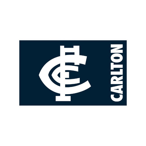 Medium 300x500mm Carlton Monogram Flag with stick by Lombard.