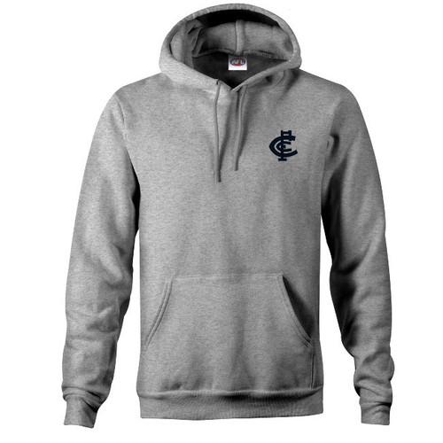 Carlton CFC Collection Logo Hood - Grey - Mens