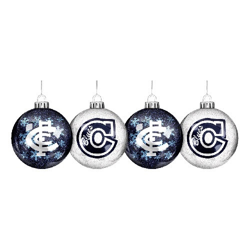 Carlton Set of 4 Glitter Baubles