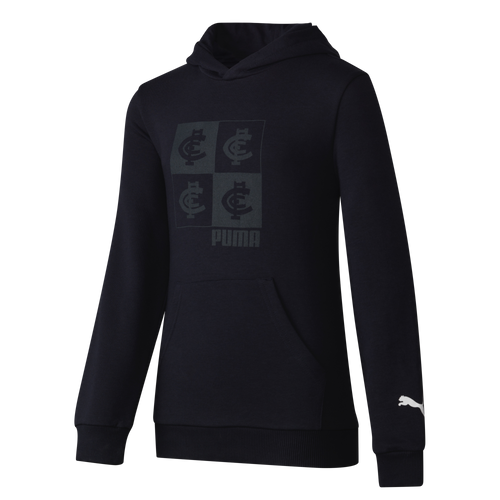 Front view of the Carlton PUMA Youth Graphic Hoodie.
