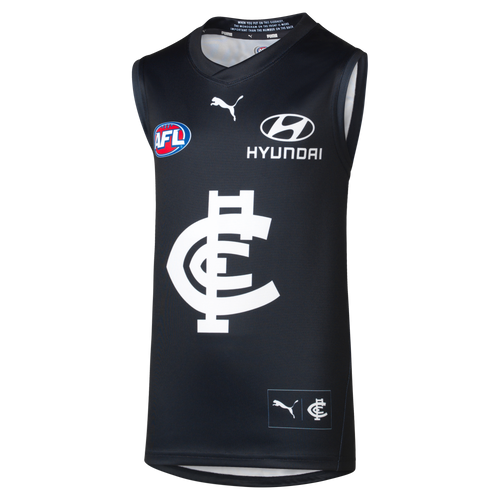 Front view of the 2024 Carlton PUMA Mens Home Guernsey.