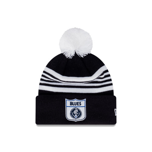 Front view of the Carlton New Era Heritage Knit beanie.