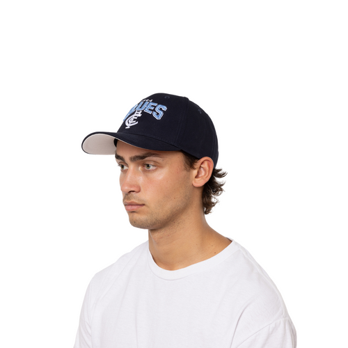 Front view of the W24 Carlton Adult Deadstock Snapback cap by NAR.