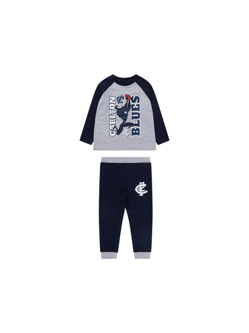 Full set of the W24 Carlton Kids Raglan Sleeve PJ Set by NAR.