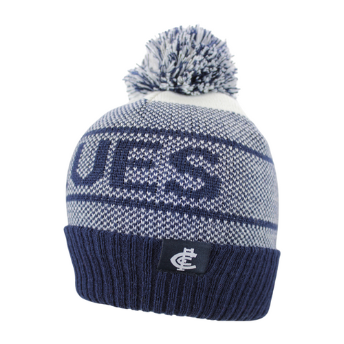 Official Carlton Intercept Beanie by Sekem with fleece lining.