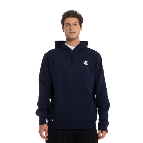 Front view of the Carlton Basic Navy Hood (Hoodie) by NAR.