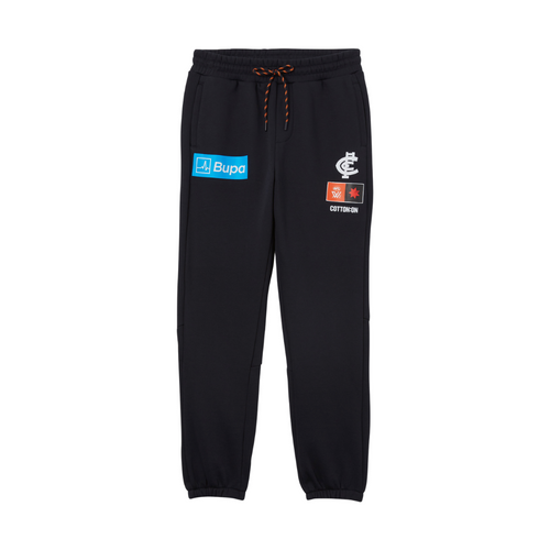 Front view of the 2024 Cotton On S9 Womens Track Pants for Carlton AFLW.